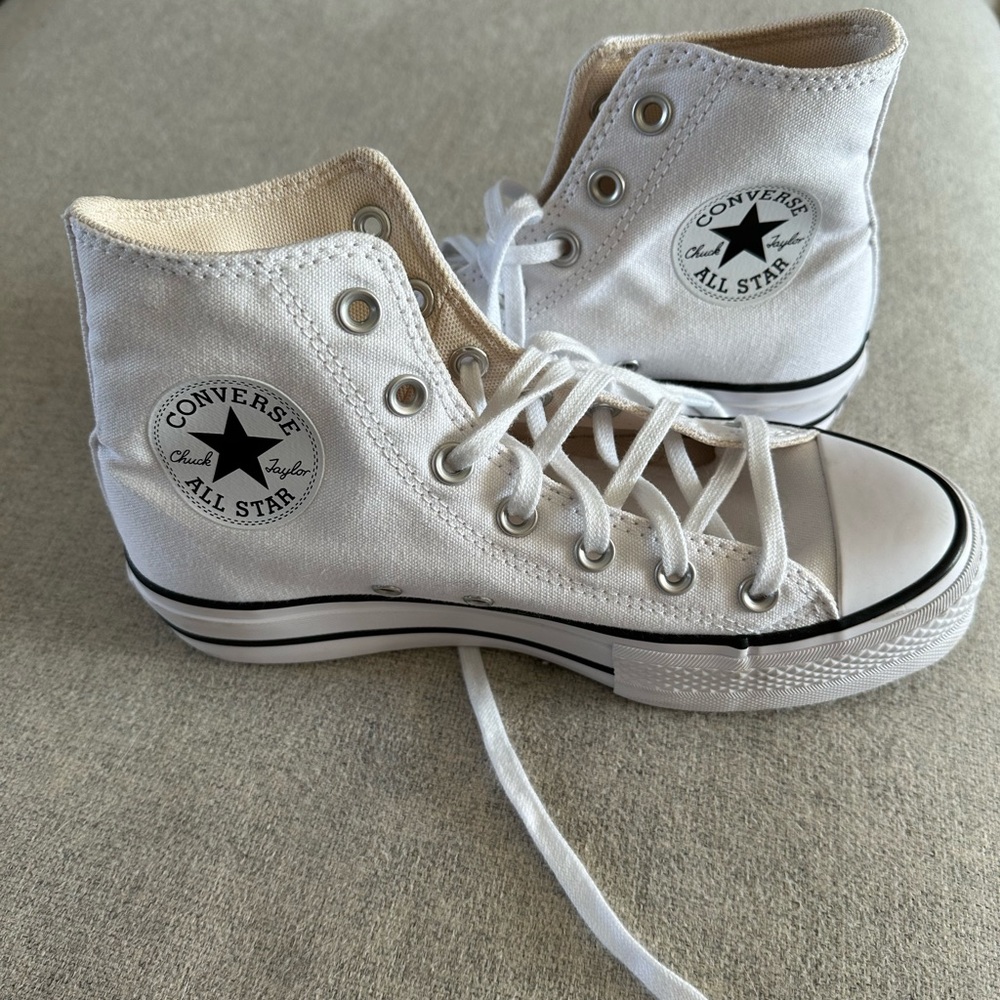 Converse Cream High-Top Sneakers